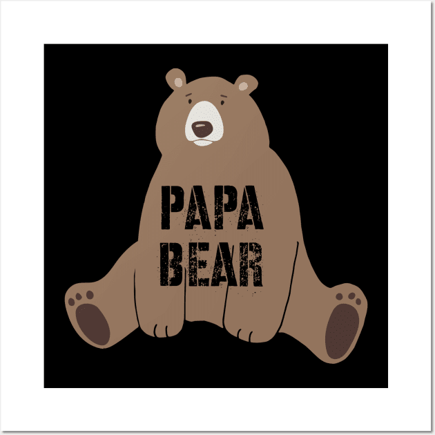 Papa Bear Gift Wall Art by BeLightDesigns